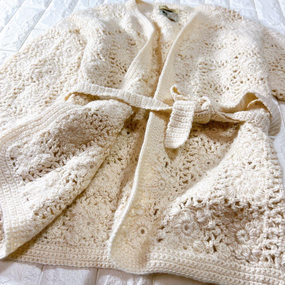 SHIPS別注 WARREN SCOTT ハンドクロシェット カーディガン