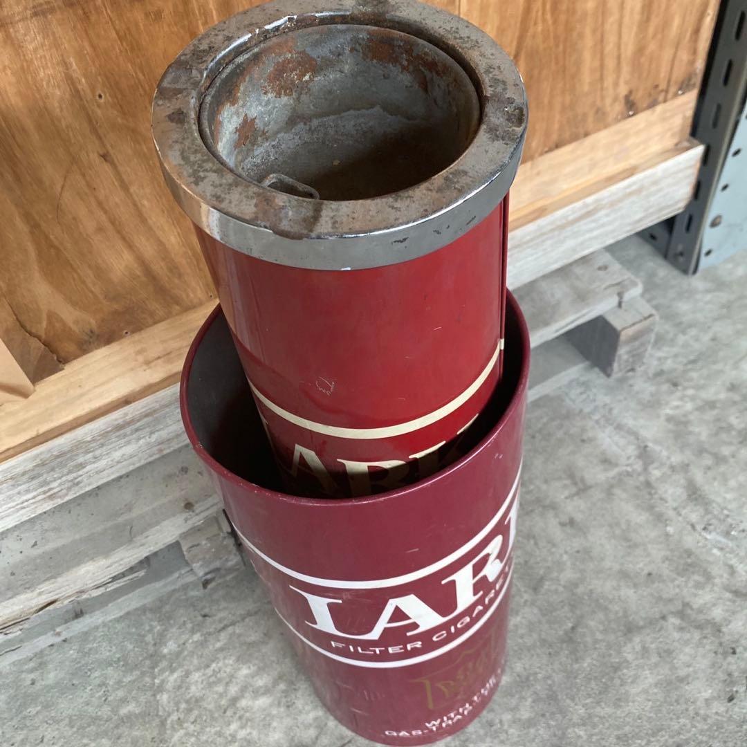 昭和レトロLARK 置き型灰皿 ゴミ箱缶　2個セット　灰皿　ラーク　傘立て