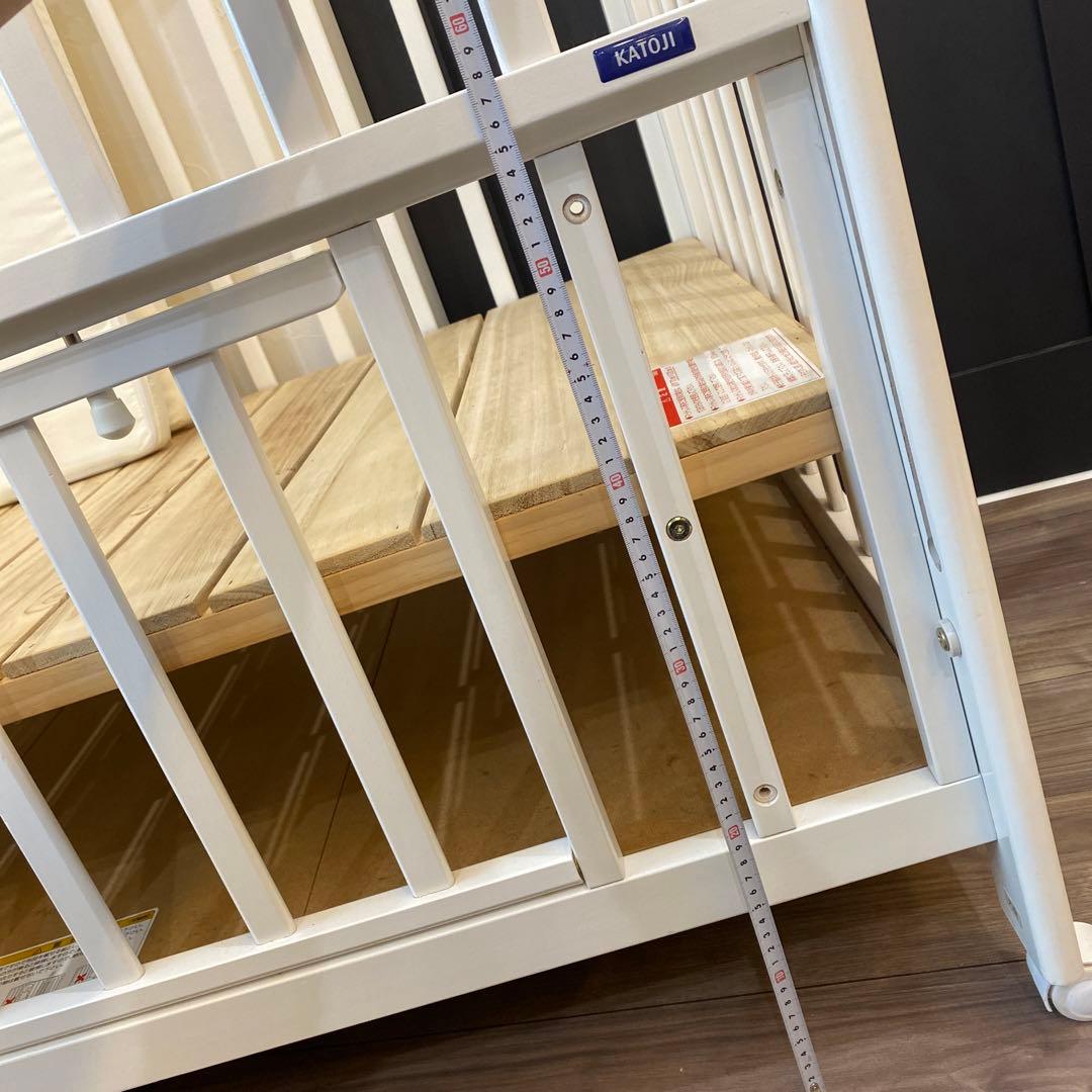 ベビーベッド　120×70 70×120 マットレス付き　カトージ　KATOJI