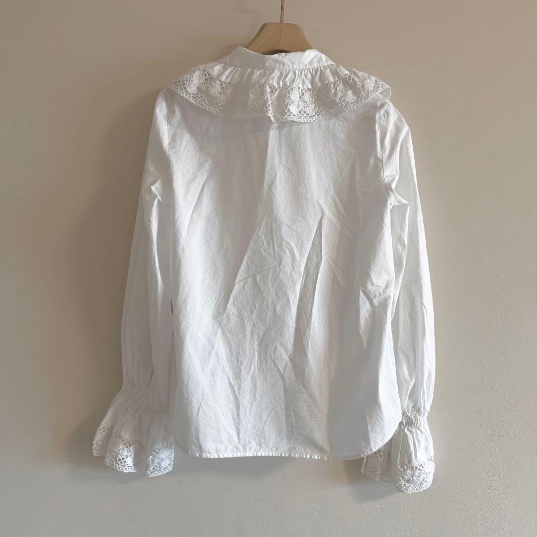 SARA MALLIKA サラマリカ ボリュームレースカラー トップス ホワイト