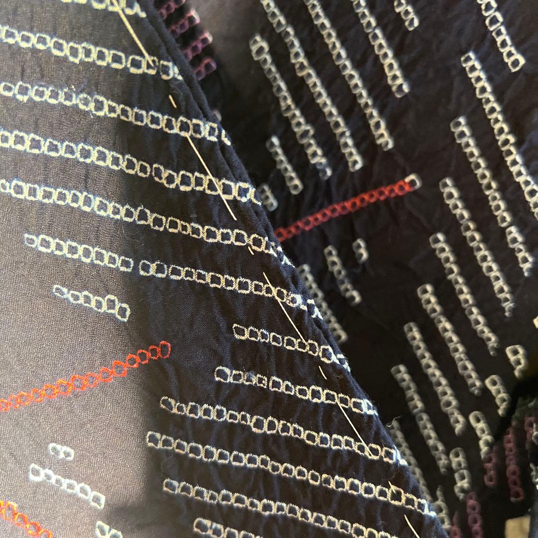 Maakii 有松絞り浴衣半幅帯セット　朝顔　本場筑前博多織　絹　綿　有松