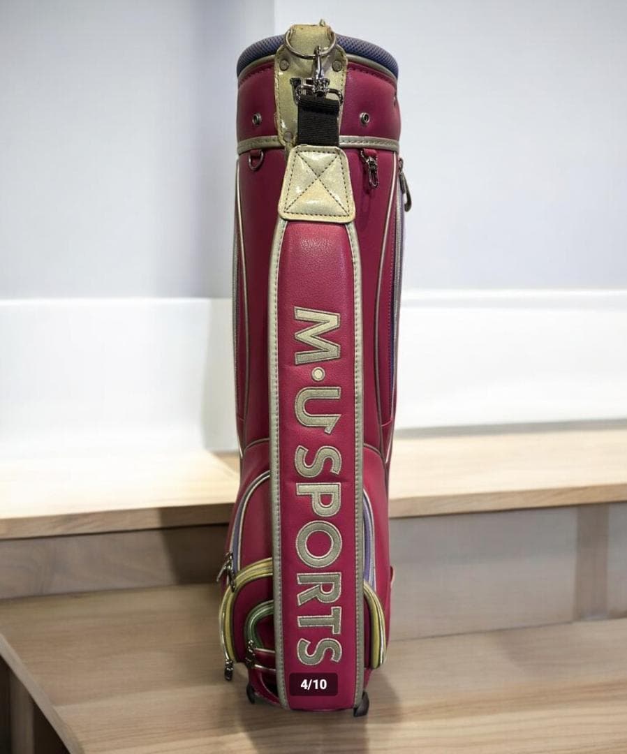 送料無料/美品　M-U SPORTS ピンク ゴルフバッグ/キャリー付き