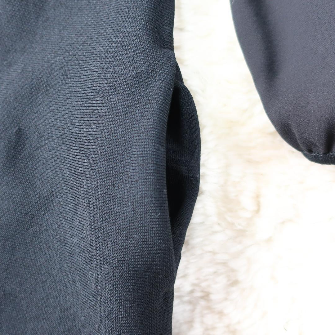 ルネ Rene ニットワンピース ドレス バイカラー フレア Aライン 黒 34