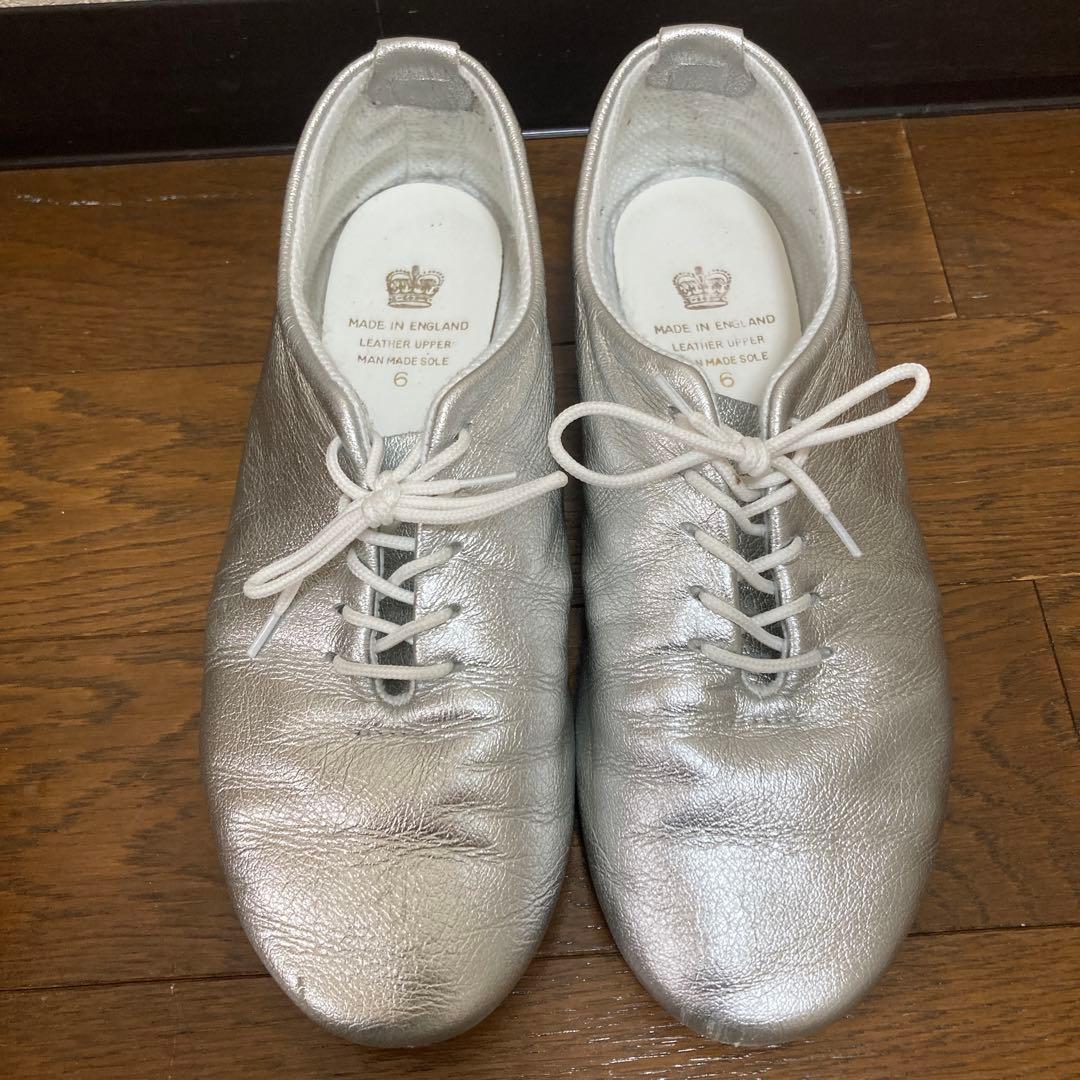 クラウン シルバー ジャズ ダンスシューズ 6 24cm