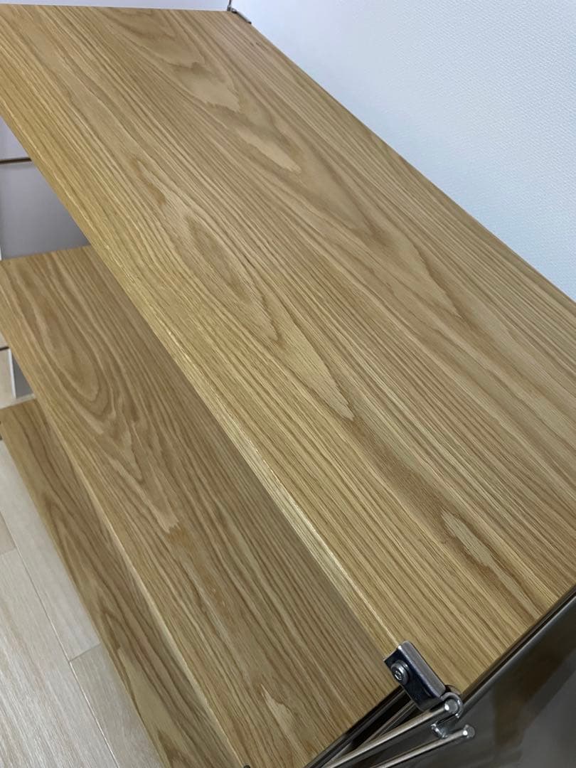 無印⭐︎スチールと木製の3段オープンシェルフ