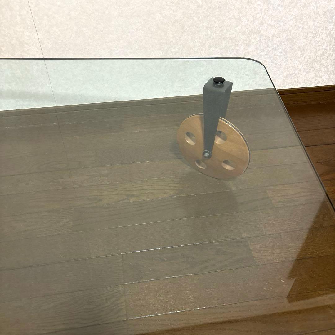 【良品】※直接お渡しのみ イタリア製 ガラストップ コーヒーテーブル