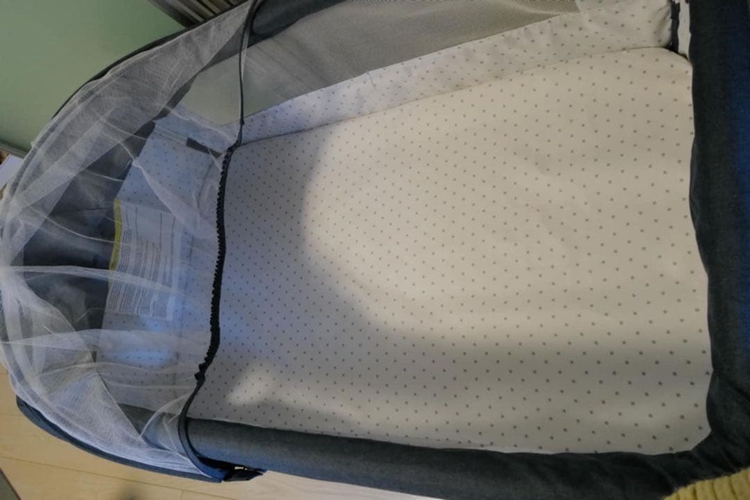 [2024新型:新品未使用] ベビーベッド（色：ブルー）