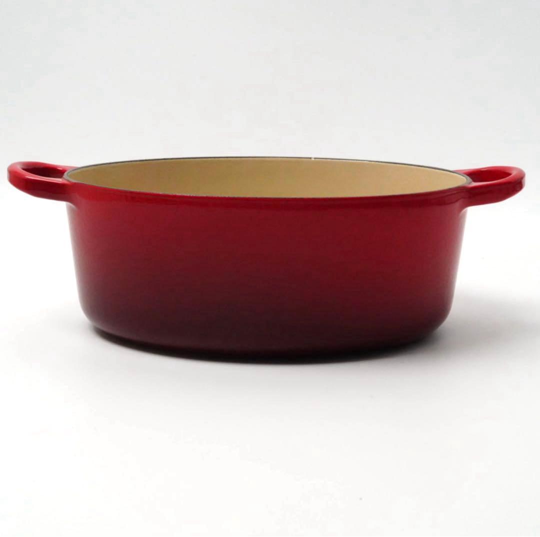 【美品】LE CREUSET　ココット オーバル チェリーレッド　25cm