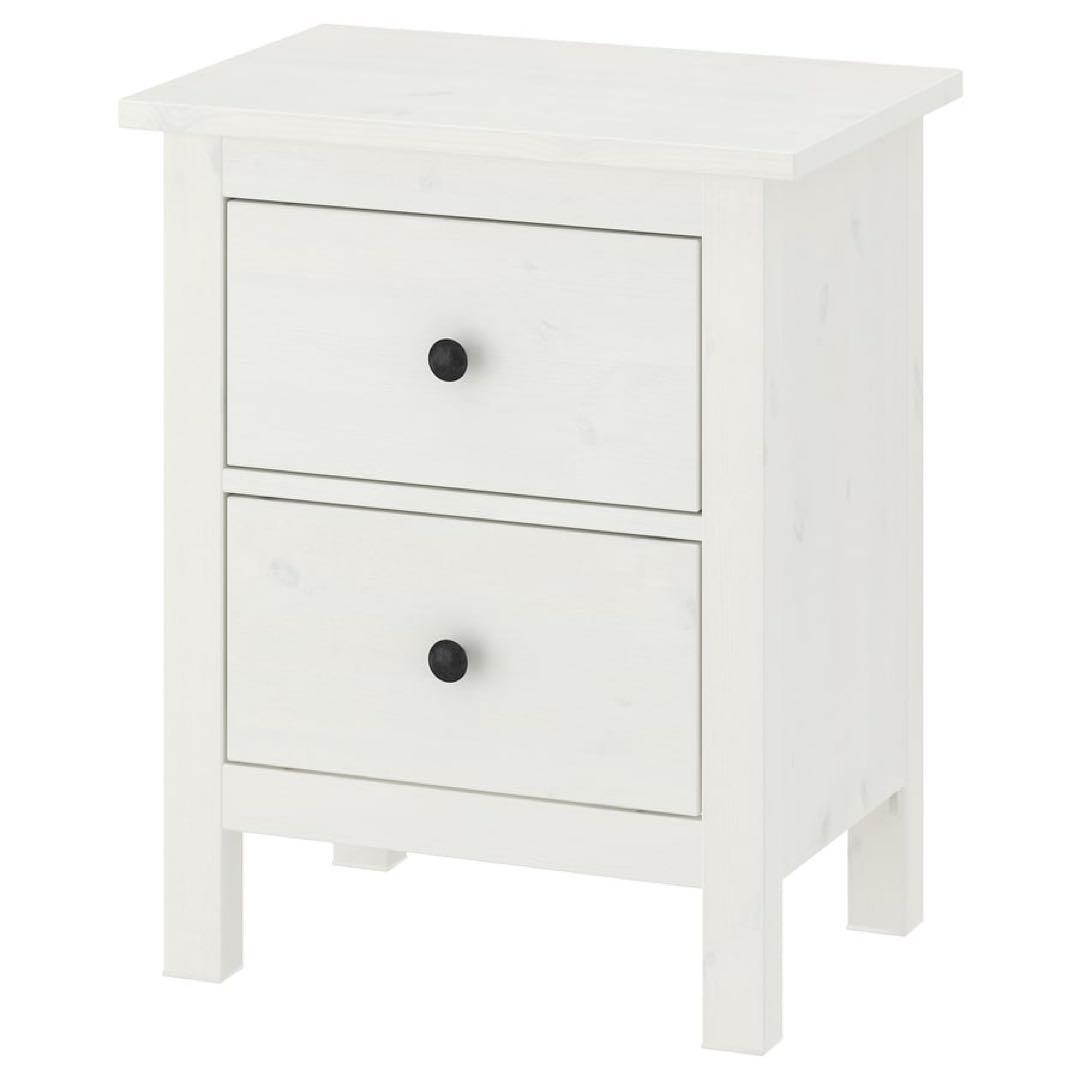 IKEA イケア　ヘムネス　HEMNES チェスト　ホワイト　白　ナイトテーブル