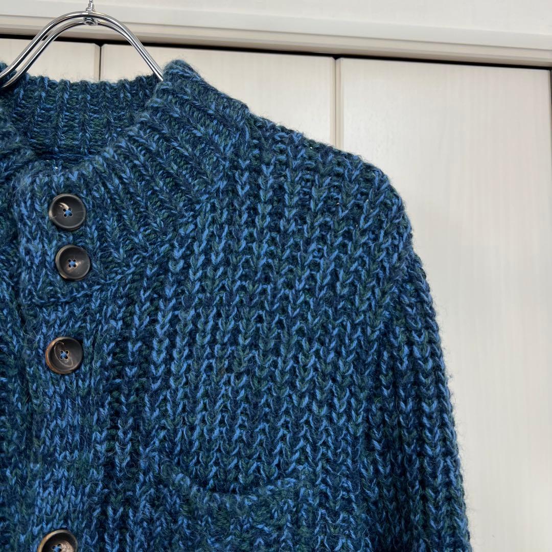 Drumohr ハイネック ローゲージ アルパカウール セーター カーディガン