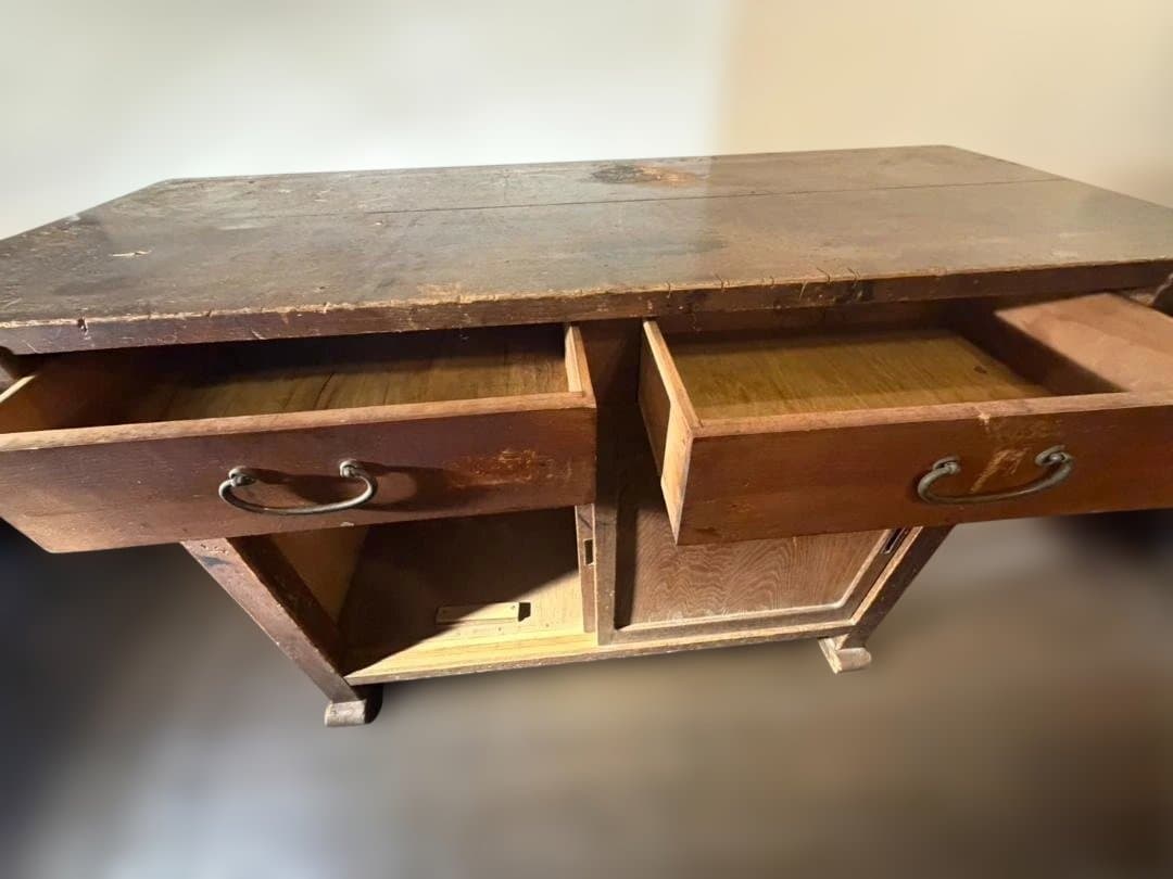 引*マ様 昭和レトロ 小学校 収納棚 木製 キャビネット 学校家具 古家具 ヴィ