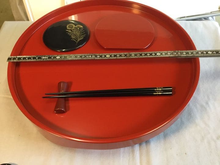 1人御前　山道形　朱塗　輪島塗