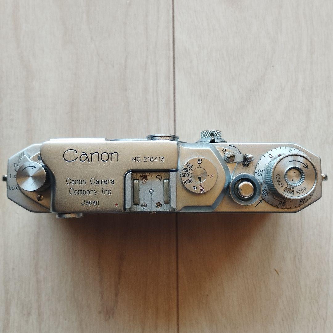 【ジャンク品】キヤノン　CANON　4Sb改　ボディ　純正本革速写ケース付き