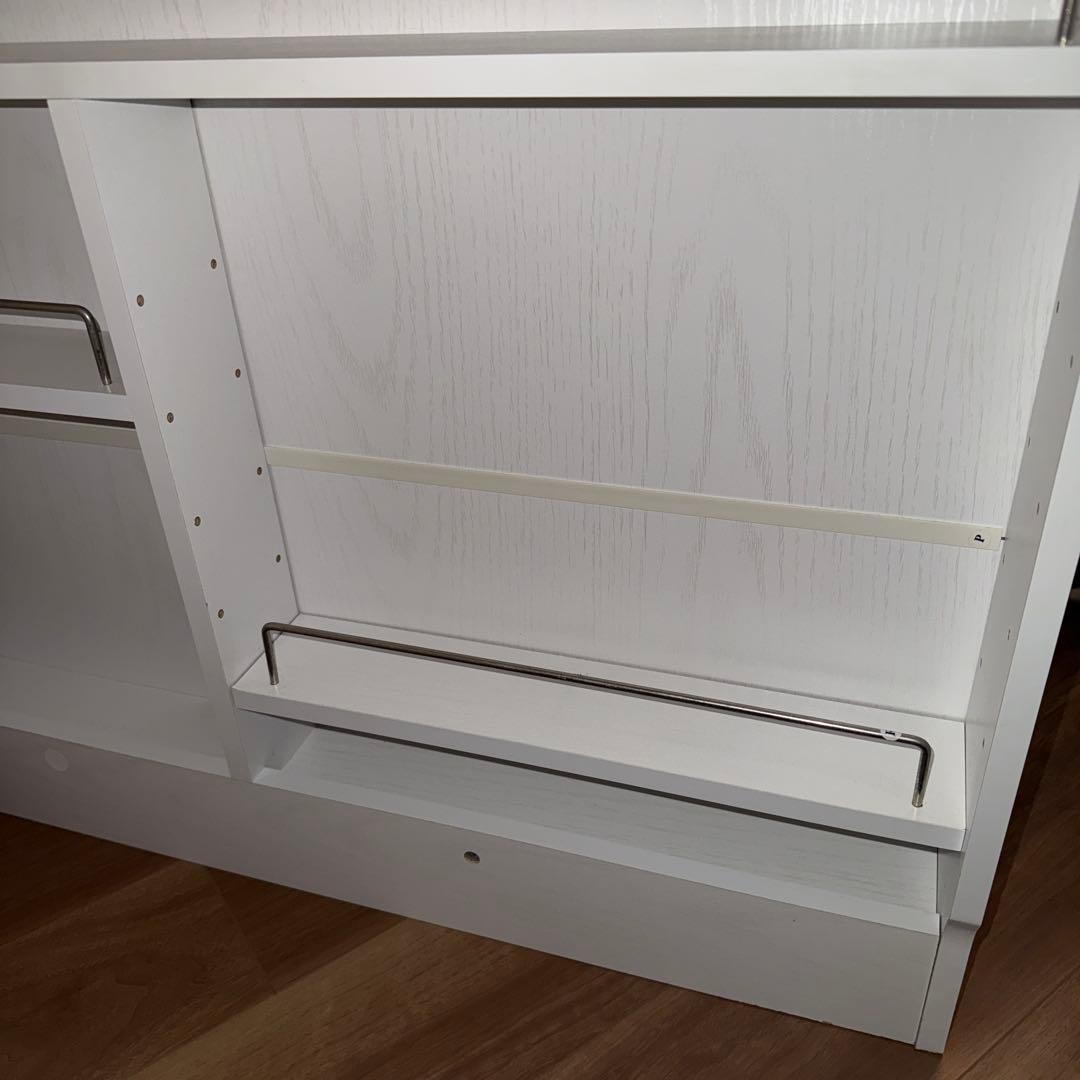 ホワイト収納キャビネット 約90cm
