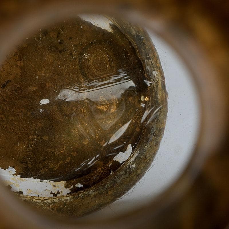 アンティーク　ガラス工芸　風景図　花瓶　C　9410