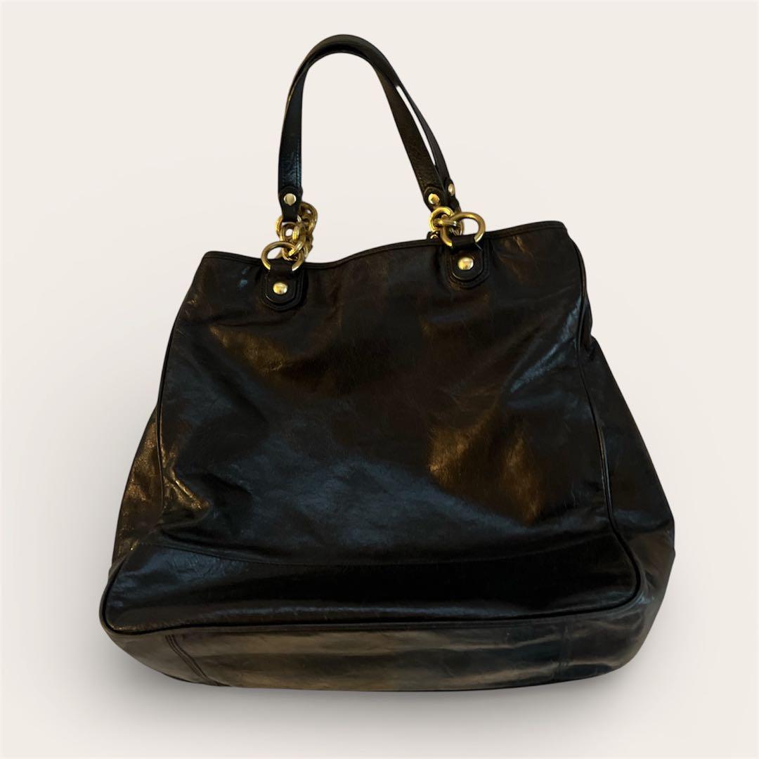 COACH（コーチ）レザー チェーン ショルダーバッグ トートバッグ