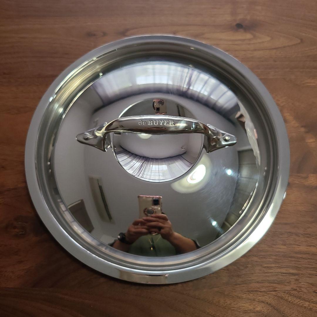 【在庫僅少！】フランス製deBuyerIH対応20センチ銅ソテーパン蓋付