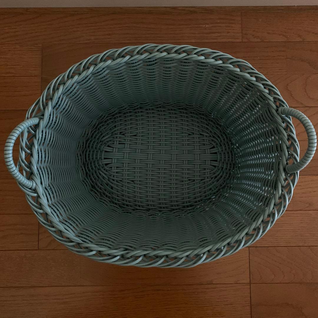 フェリシモ バスケット カゴ 3個セット ブルー