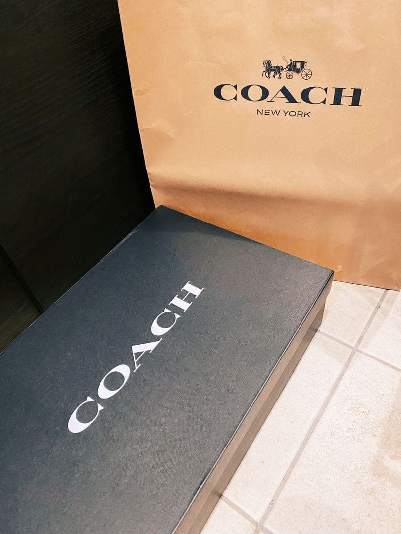 【未使用に近い】コーチCOACH ロングブーツ ブラック ゴ