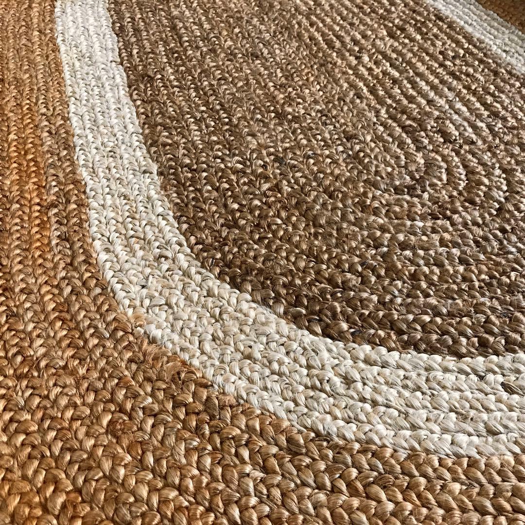 139x204cm ラグ ラグマット 麻 ジュート 夏用 天然素材 アジアン