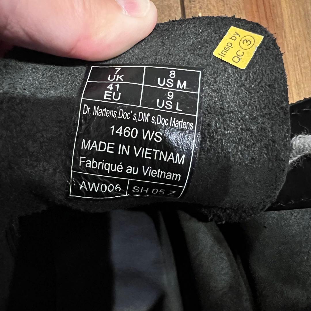 ドクターマーチン　UK7 us8 ホワイトステッチ　白ステッチ