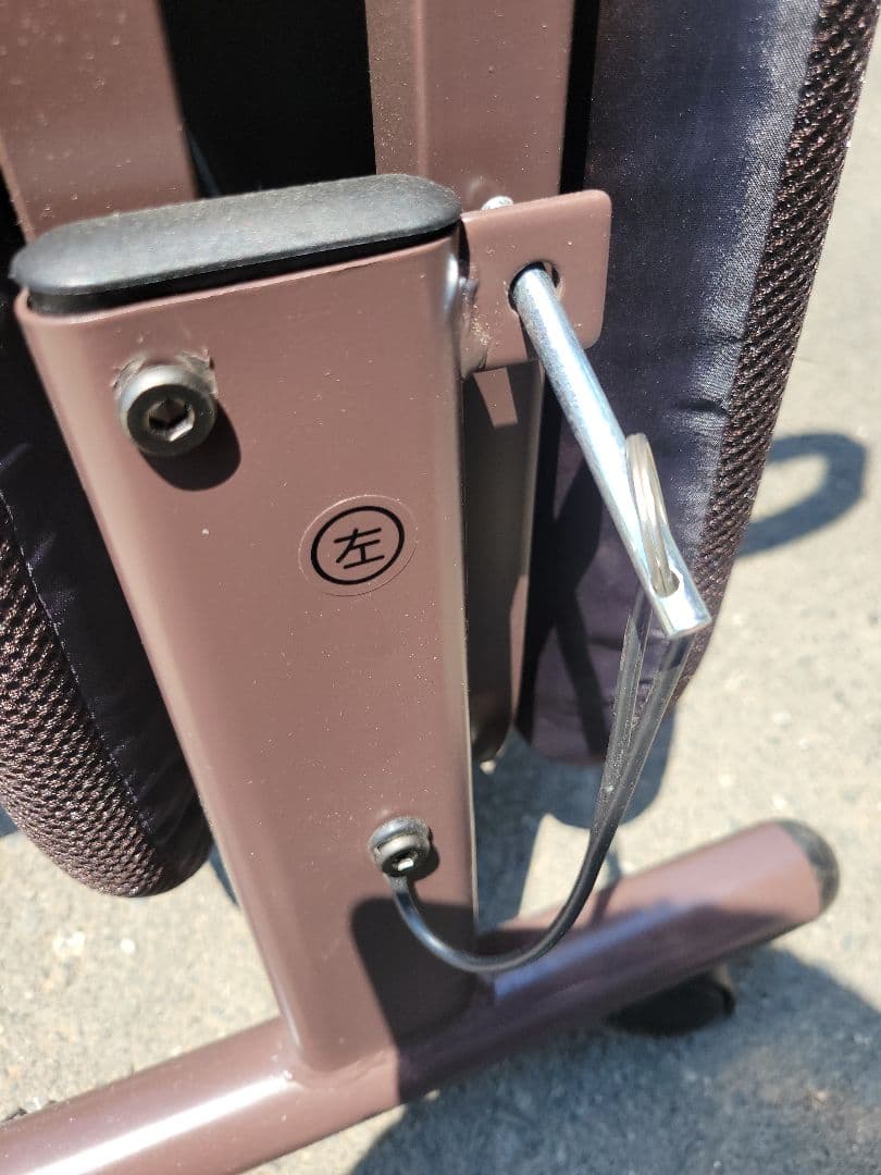 3台まとめて！折りたたみ式 リクライニングベッド ブラウン キャスター付き（③）