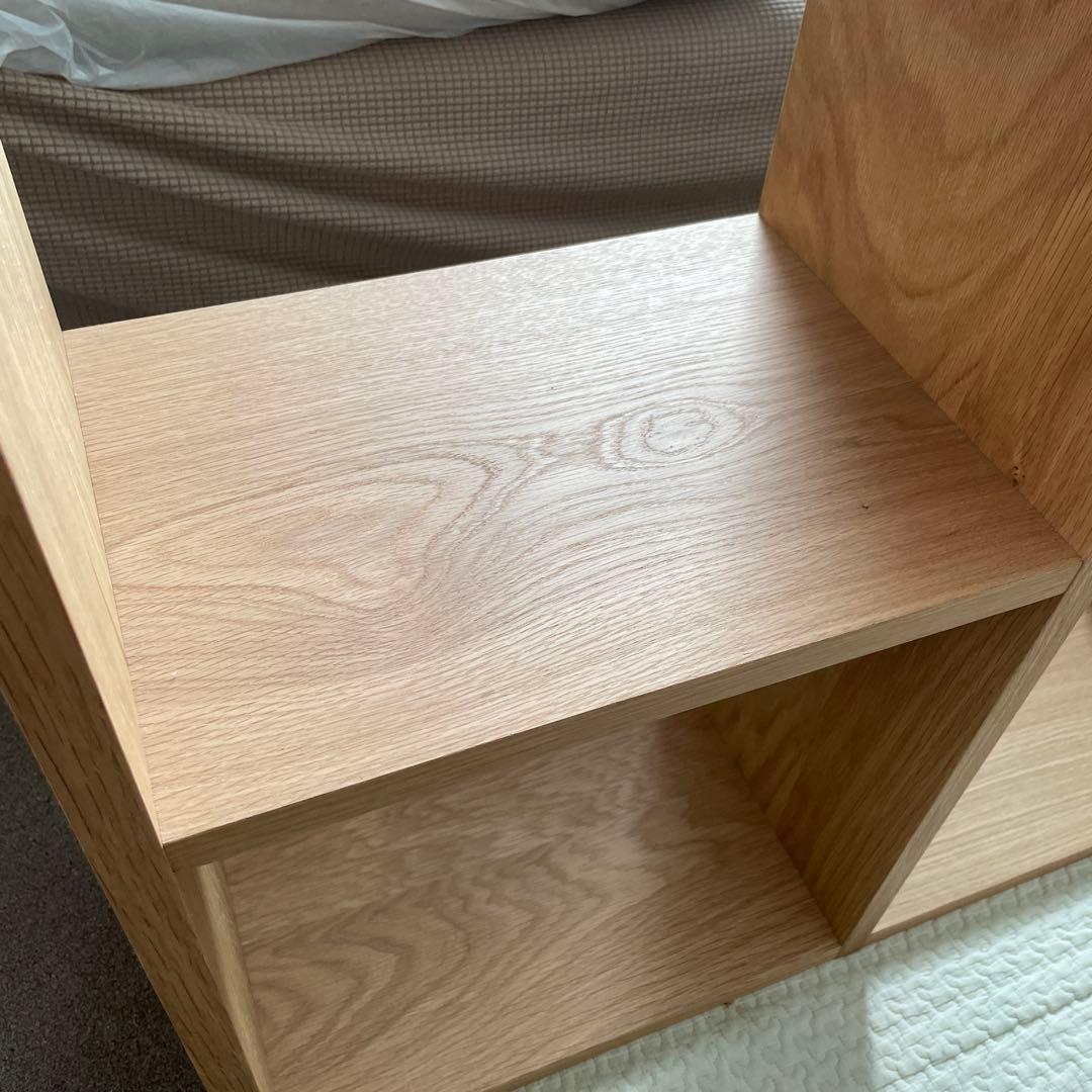 無印良品　スタッキングシェルフ2段×3列 オーク材〈美品〉
