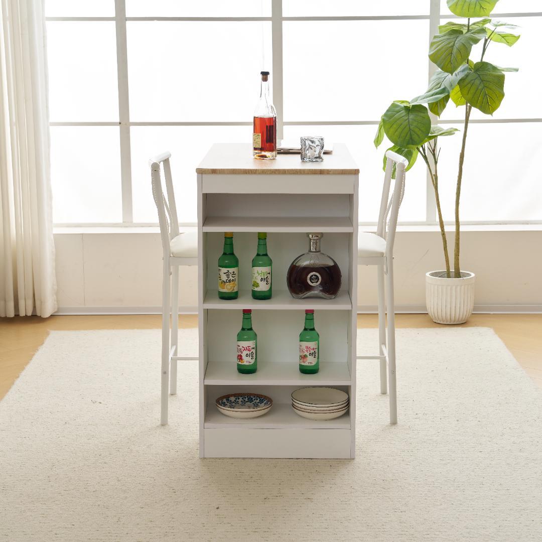 数量限定セール！収納機能付きカウンターテーブル バーテーブル　2COLOR