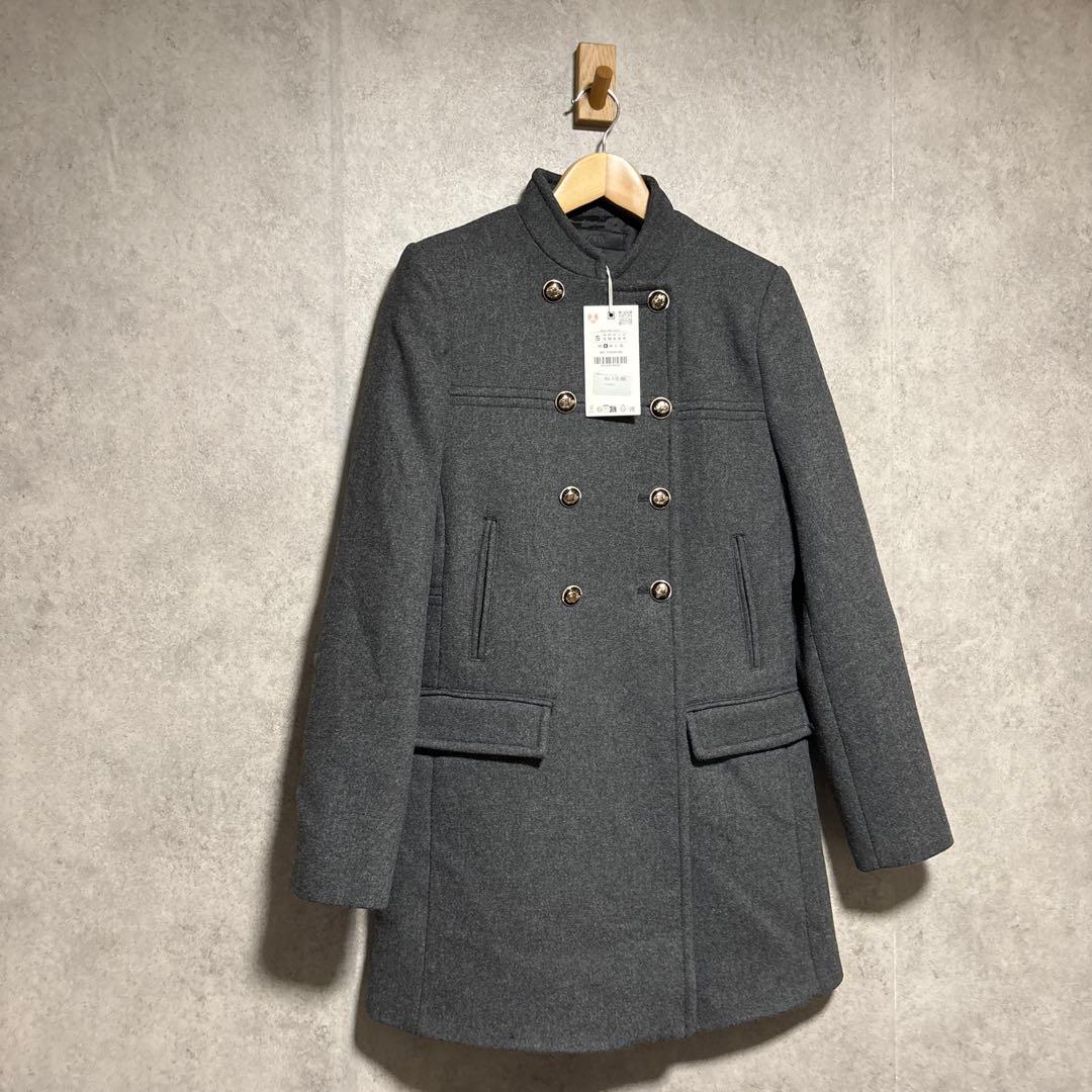 ZARA　ウールダブルブレストコート S
