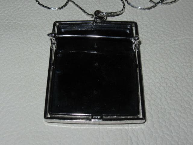 定価10万◆東郷青児 美人図 七宝焼き シルバー製チェーンのブローチとネックレス