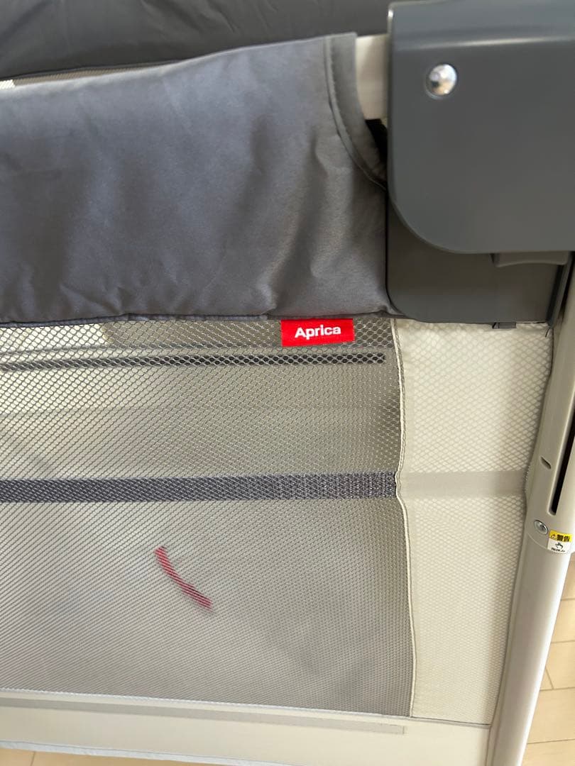 Aprica ベビーベッド ココネルエアー AB 折りたたみ グレーベアー