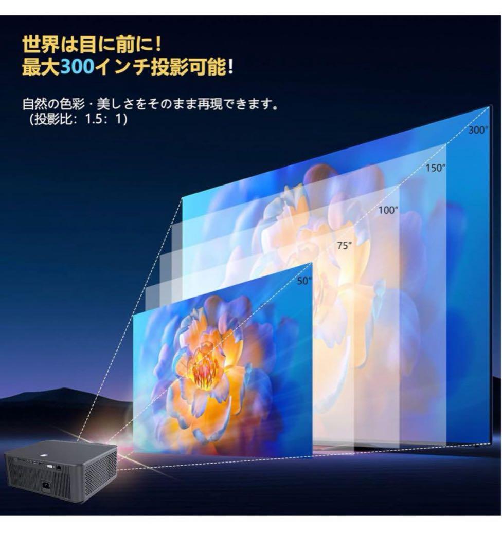 WTONISY プロジェクター600ANSI 高輝度LED 5GWiFi