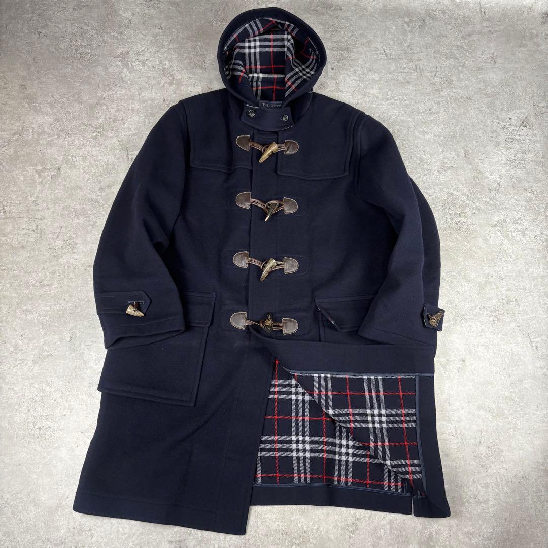 バーバリー　BURBERRY ノバチェック　ダッフルコート　カシミヤ混　ウール
