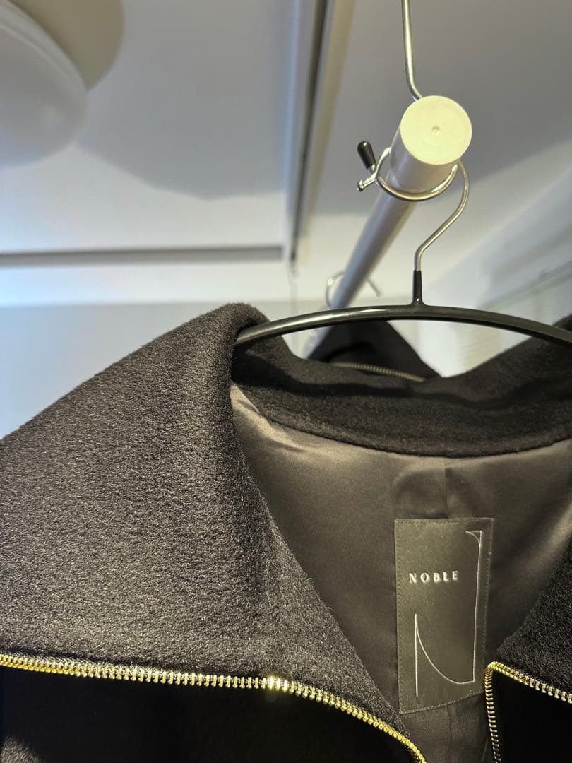 【極美品】NOBLEキャメルミックスリバージップコート