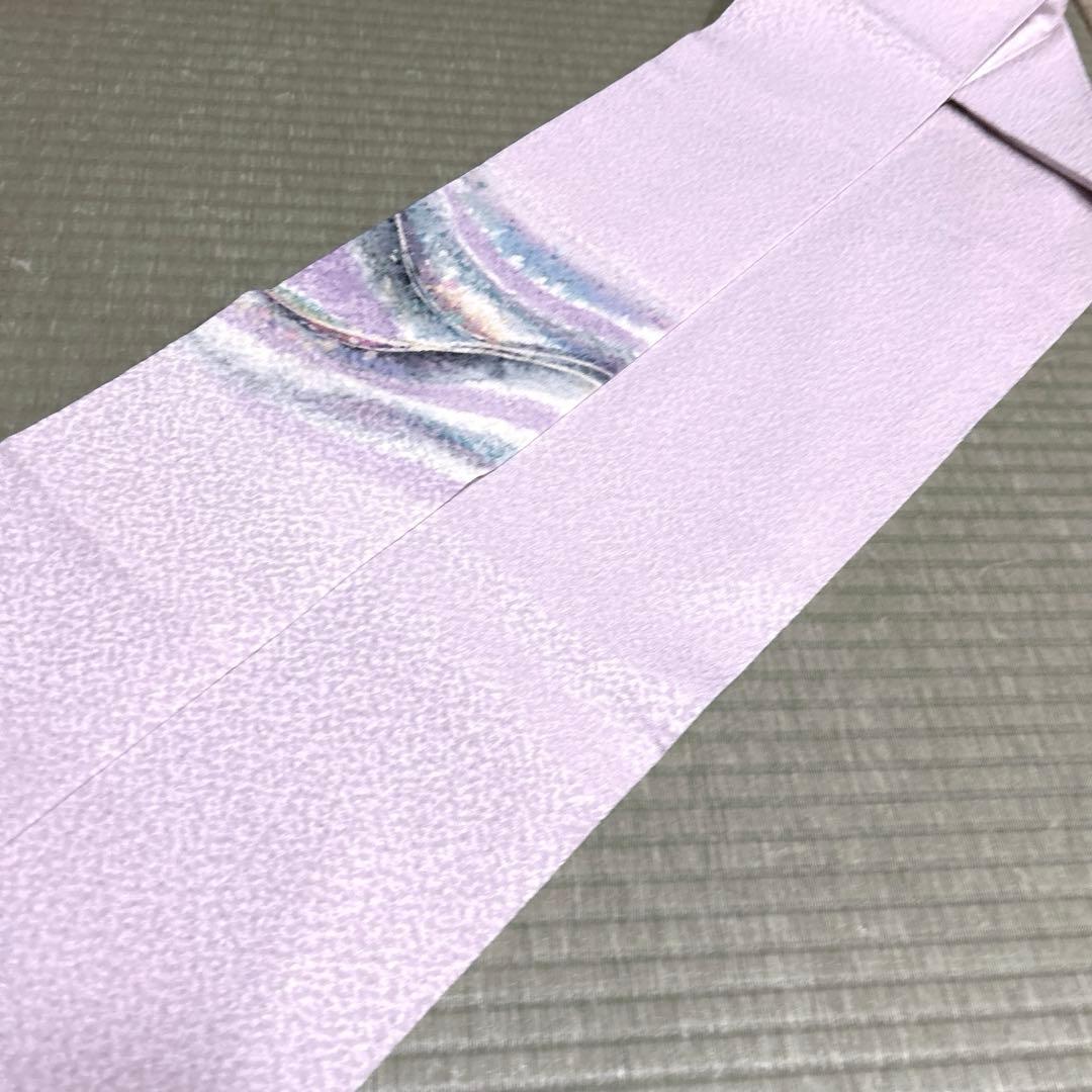 正絹　作家名落款あり　名古屋帯《抽象模様》