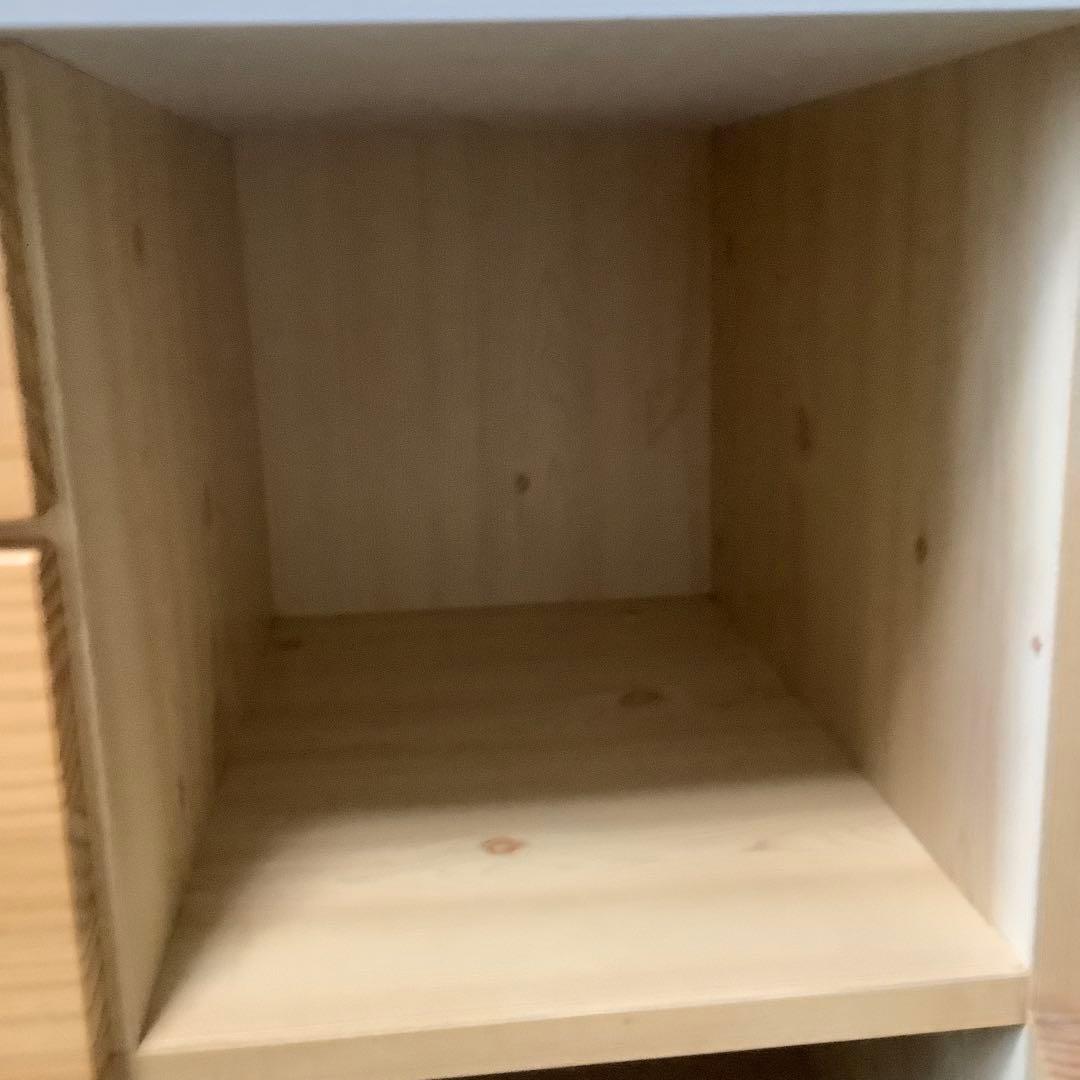 キム 日本製　のだ工芸　無垢パイン材使用　キッチンワゴン　黄色いタイル