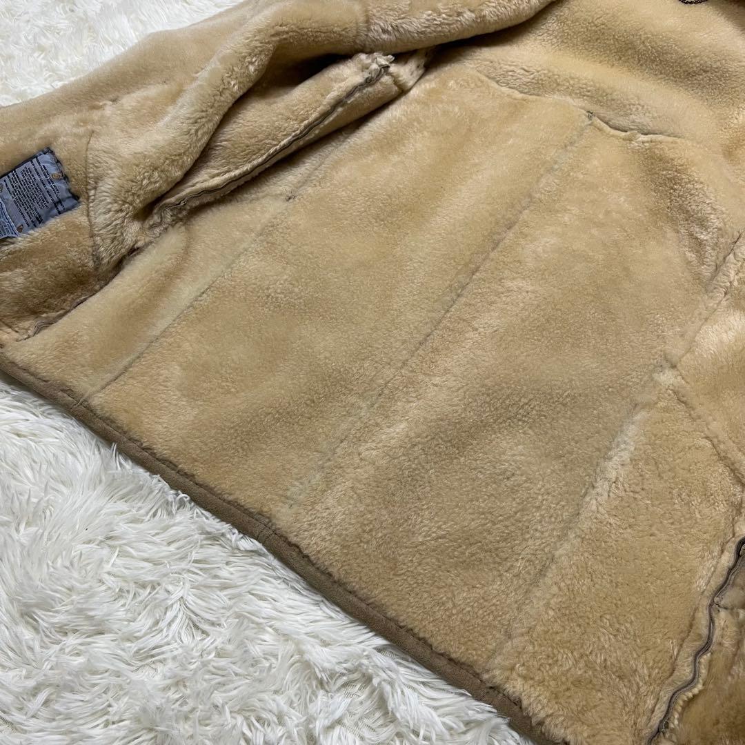 希少✨大きめ✨カンタベリー　ダッフルコート　リアルスエード　リアルムートン　L