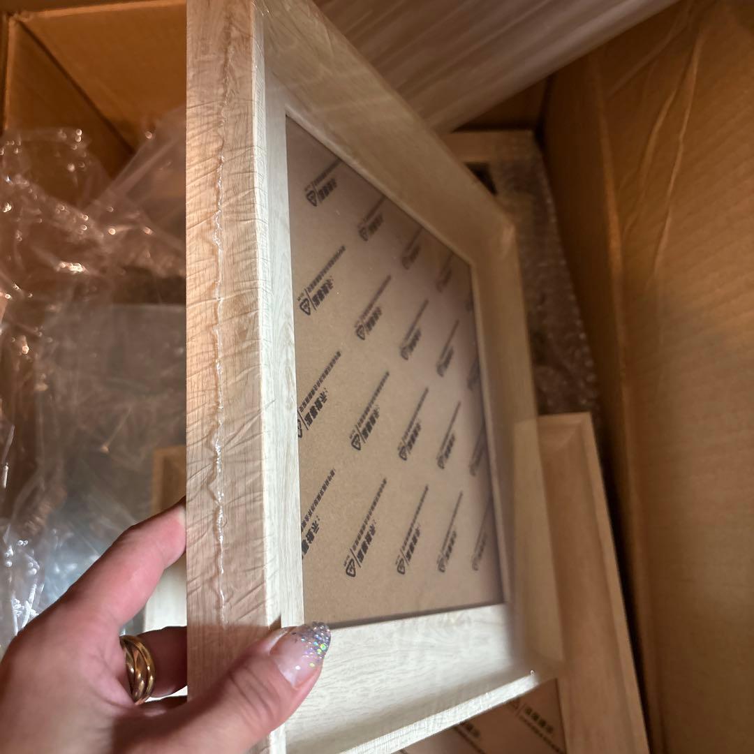 30個セット ホワイトフォトフレーム 木目調 額 額縁 写真立て おしゃれ