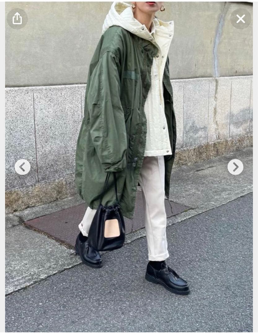 BEAMS BOY ソロテックス　M-65パーカ　オリーブ　モッズコート