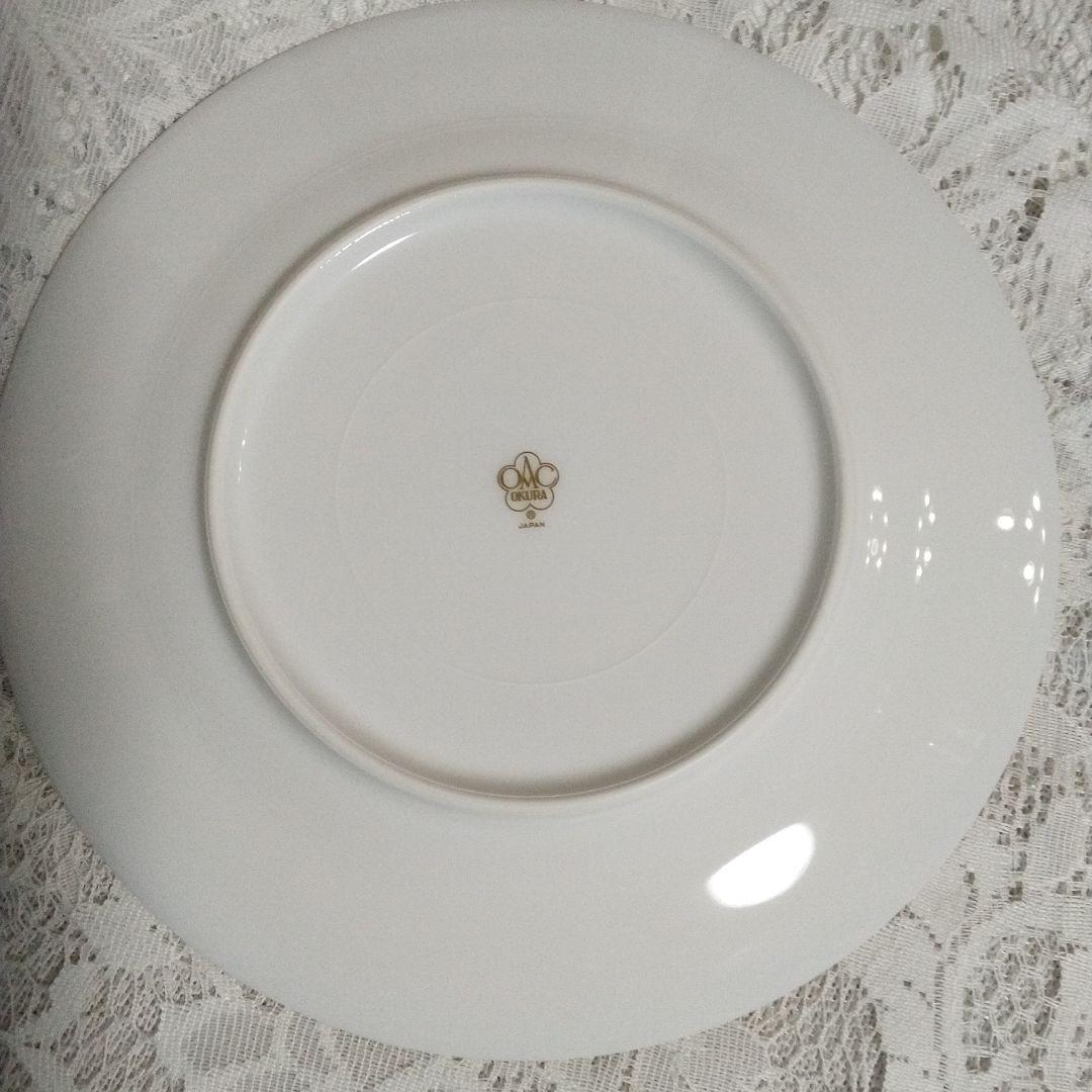 大倉陶園　天皇御用達　菊と折り鶴　エンボス皿　2枚