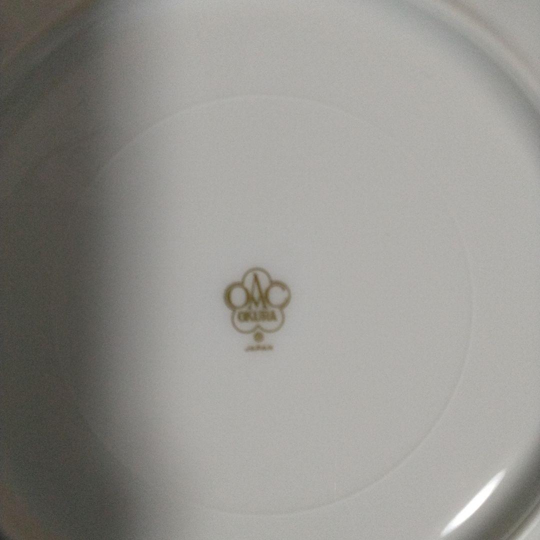 大倉陶園　天皇御用達　菊と折り鶴　エンボス皿　2枚