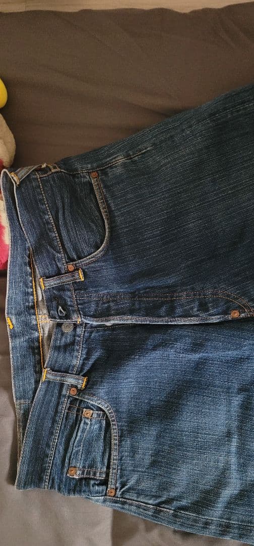 EVISUダークブルー ストレートデニム w33