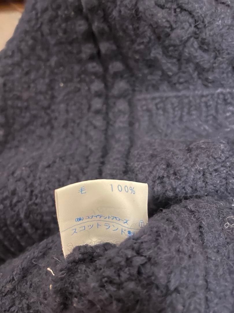 INVERALLAN⭐︎ネイビー⭐︎4A⭐︎ケーブルニットセーター⭐︎メンズS程度