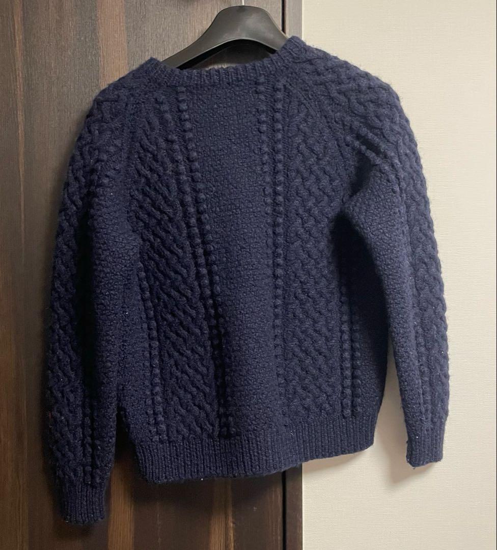 INVERALLAN⭐︎ネイビー⭐︎4A⭐︎ケーブルニットセーター⭐︎メンズS程度
