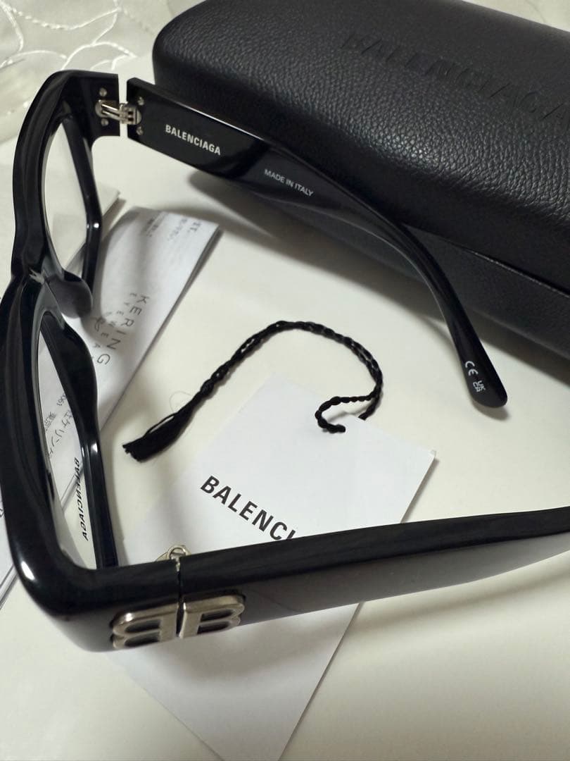 BALENCIAGA ブラックメガネケース付きレイデス/メンスokay