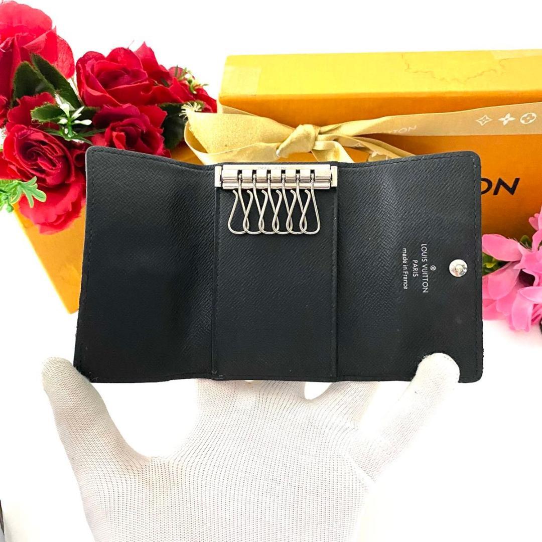 ルイ ヴィトン◎ミュルティクレ6 ダミエ グラフィット キーケース 6連 黒