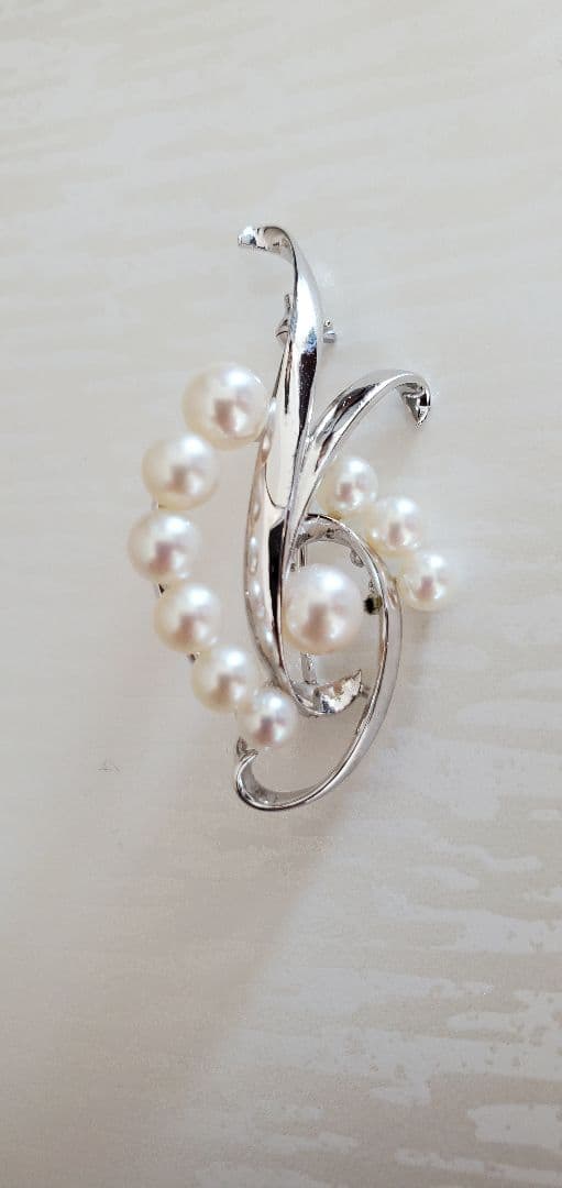 MIKIMOTO ミキモト　真珠　パール　ブローチ 10珠