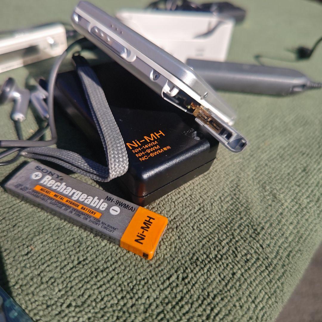 Panasonic ポータブルMDプレーヤー SJ-MJ100-S 充電器セット