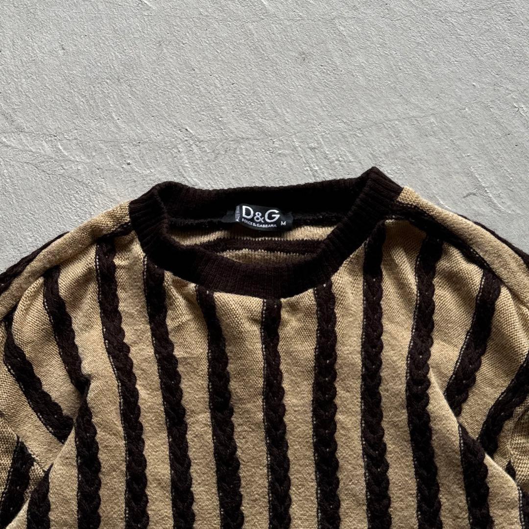 00s d&g dolce&gabbana stripe knit ストライプ