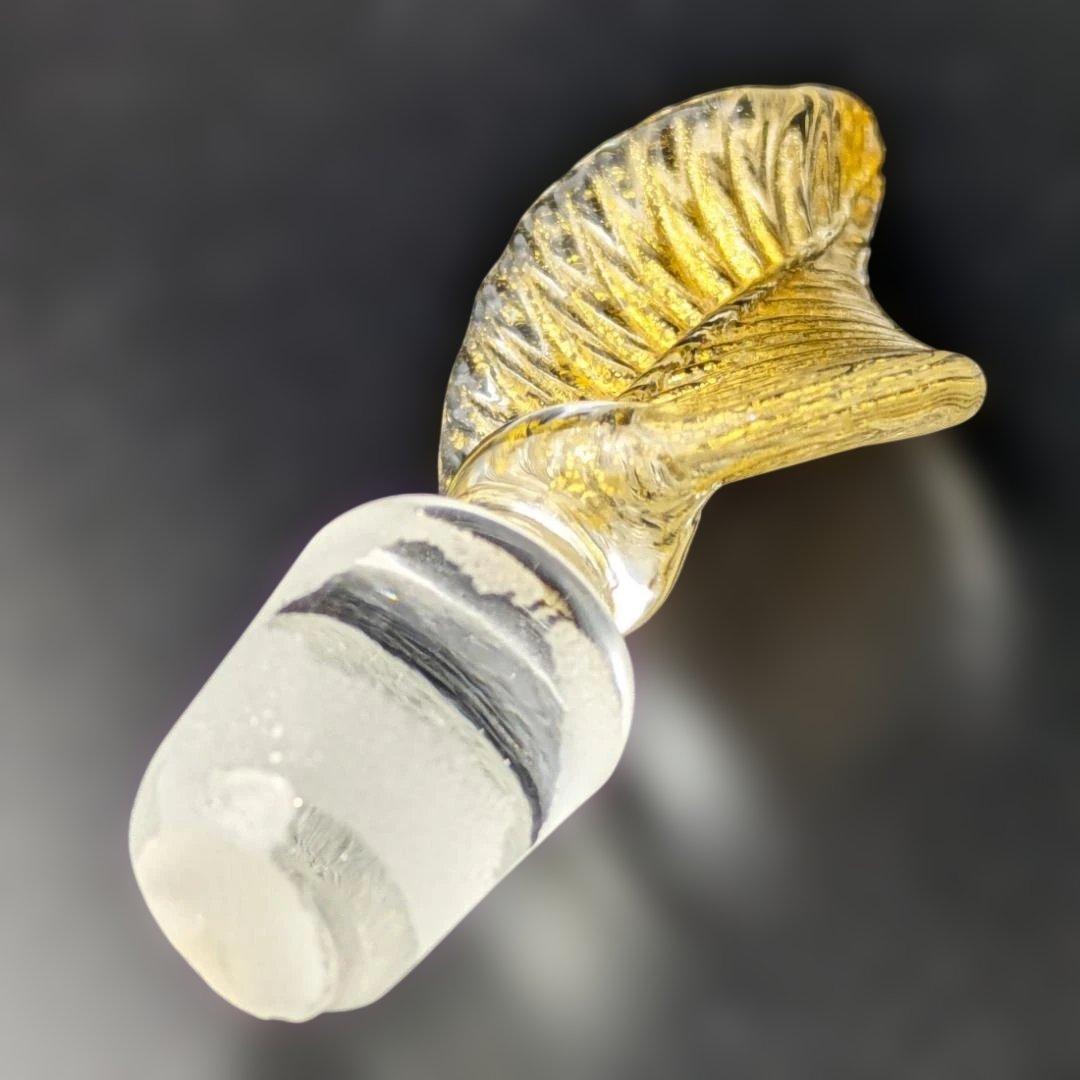 ムラーノ ミルフィオリ アート イタリア製の手吹きガラス 香水瓶 ゴールド箔